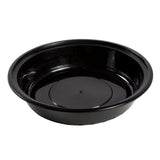 AmerCareRoyal TGCR48B 48 Ounce Black Clear Top Round Polypropylene To Go Combo Container, 150/Case