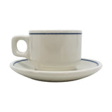 Dudson Duraline White with Blue Line Espresso 4 oz