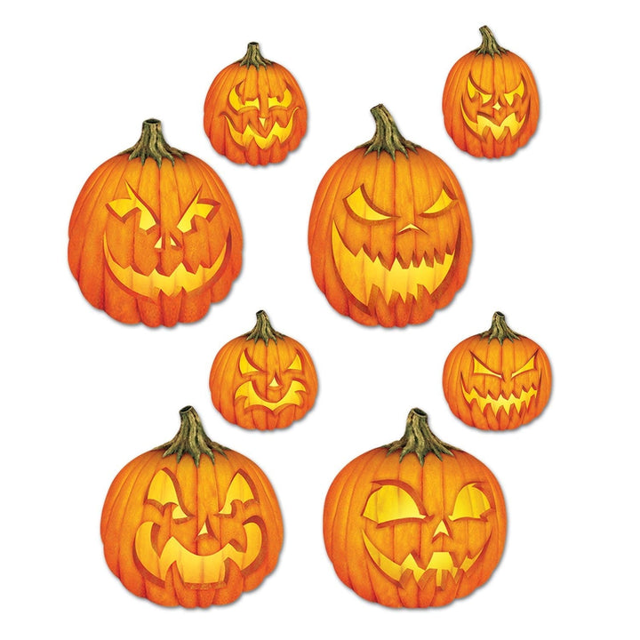 Beistle 01026 14" Jack-O-Lantern Cutouts 4 Pack Beistle