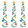 Beistle 20050 Metallic Christmas Tree Whirls 3 Count 30"