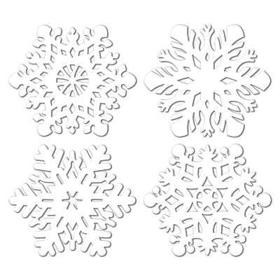 Beistle 22933 14.5" White Snowflake Cutout 4 Shapes Beistle