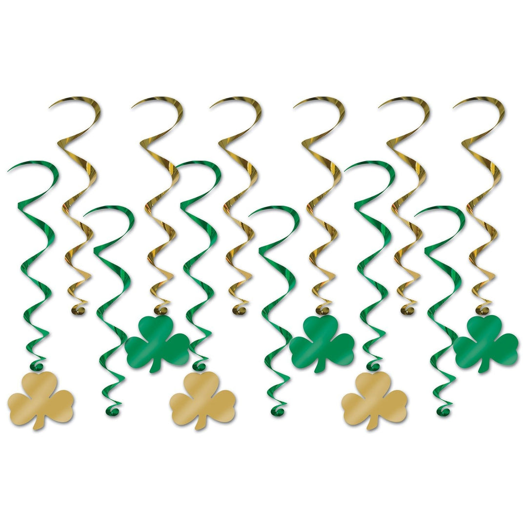 Beistle 30056 Shamrock Whirls 17.5" - 31" 12/Pack Beistle