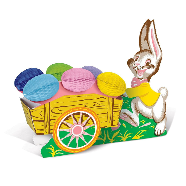 Beistle 40556 Vintage Easter Bunny w/Cart 10.5" Beistle