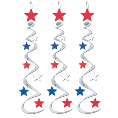 Beistle 50059-RSB 30" Star Whirls 3/Pack Beistle