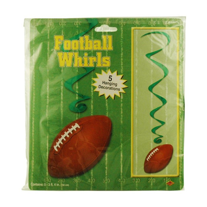 Beistle 50229 38" 5-Count Football Whirls