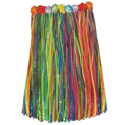 Beistle 50490-MC Multi-Color Hula Skirt 36"W x 32"L
