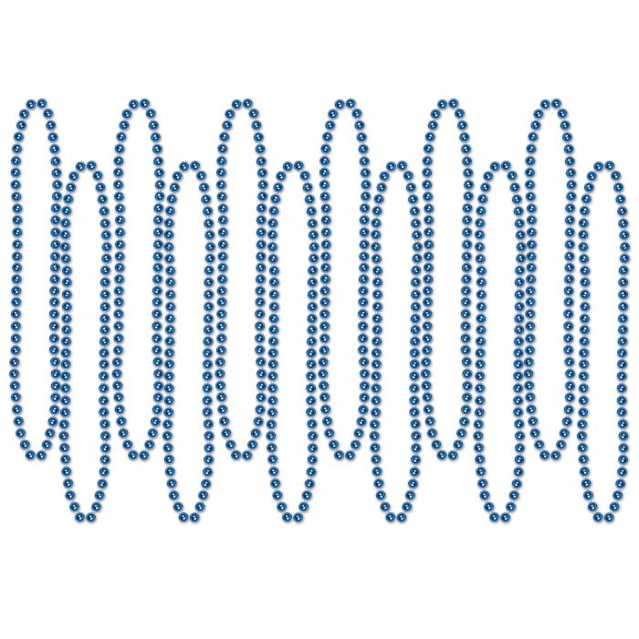 Beistle 50570-B Blue Bead Necklace 12/Pack Beistle
