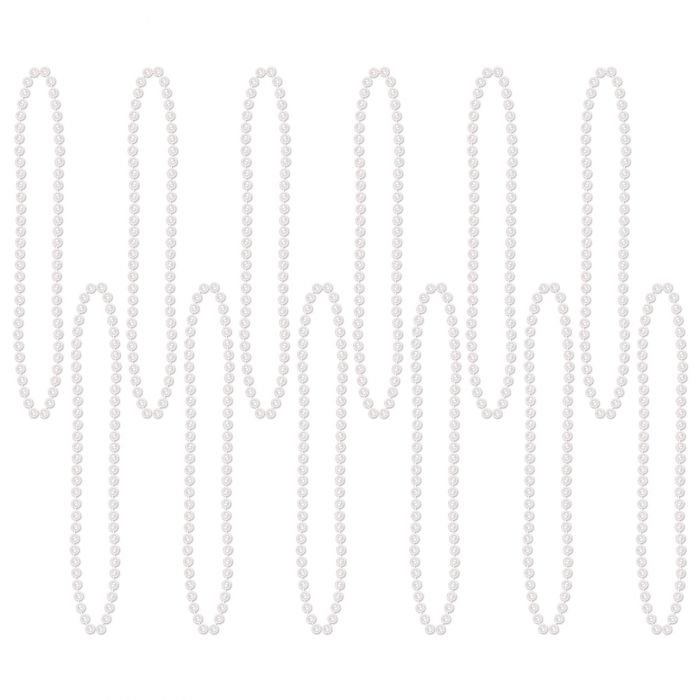 Beistle 50570-W White Bead Necklace 12/Pack