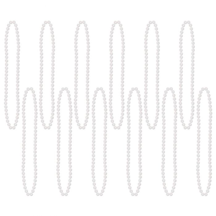 Beistle 50570-W White Bead Necklace 12/Pack Beistle