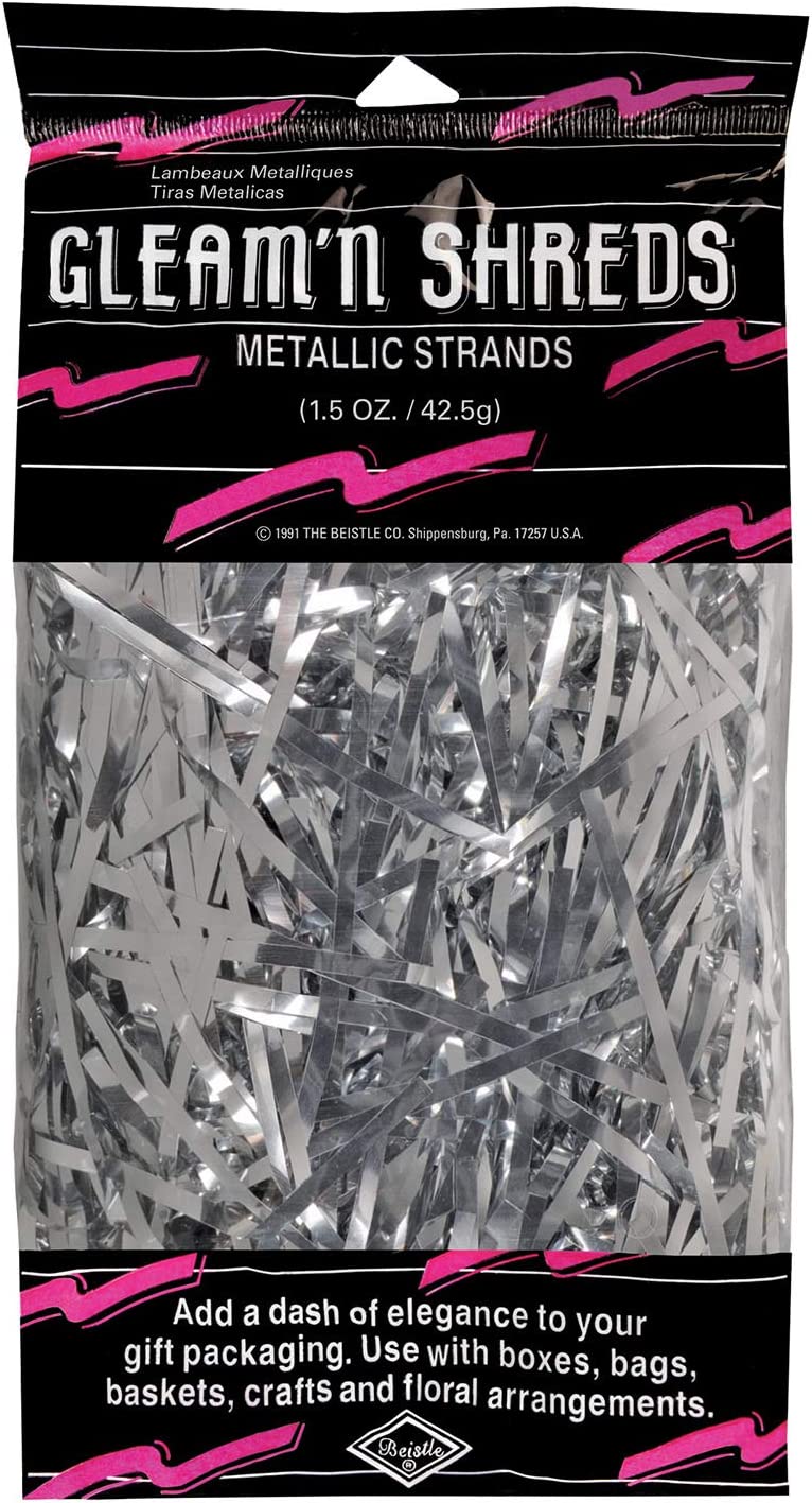 Beistle 50601-S Silver Gleam 'N Shreds Metallic Strands