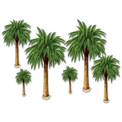 Beistle 52005 Insta-Theme Palm Tree Props 6 Count