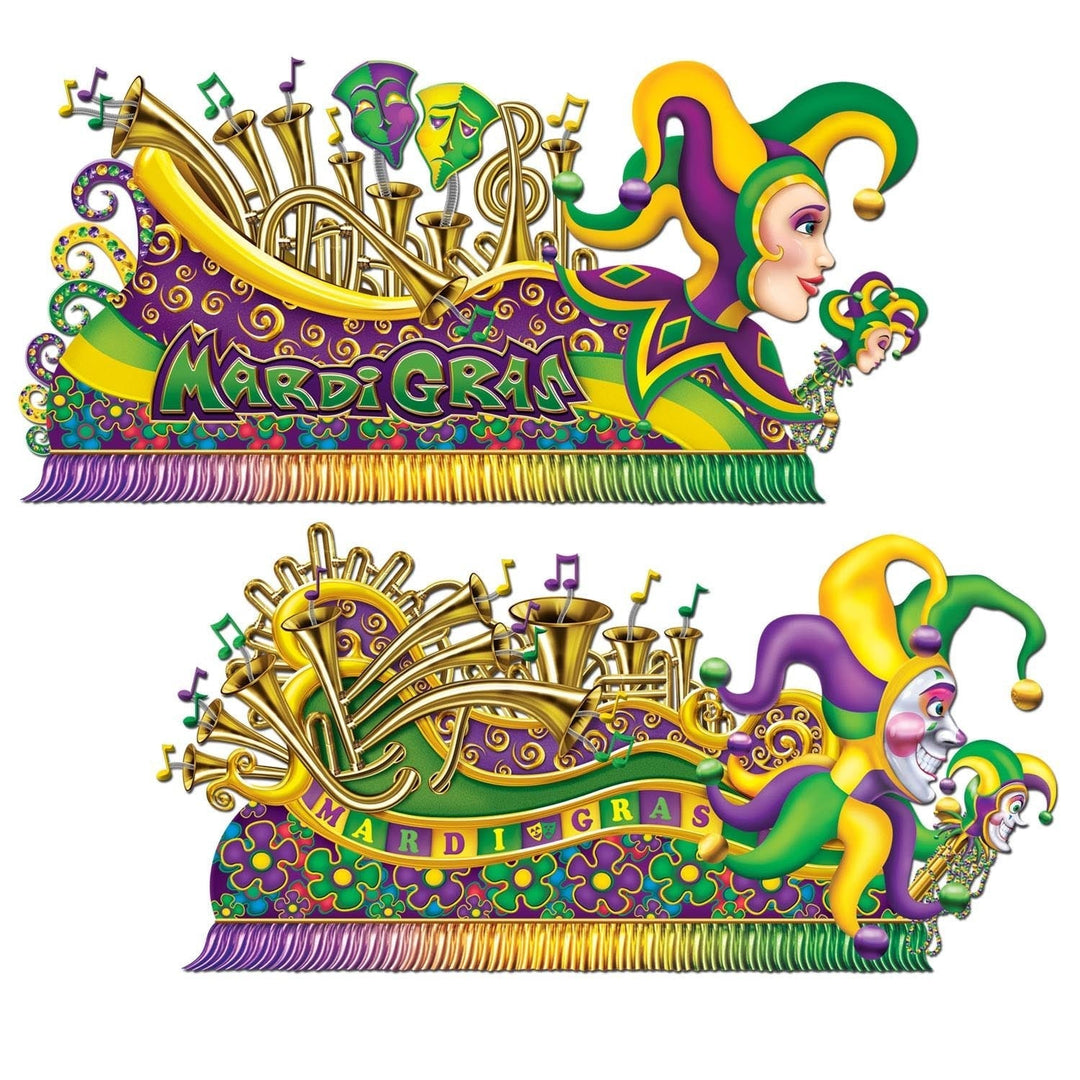 Beistle 52048 Mardi Gras Float Props 5' 5" & 5' 7" 2/Pack