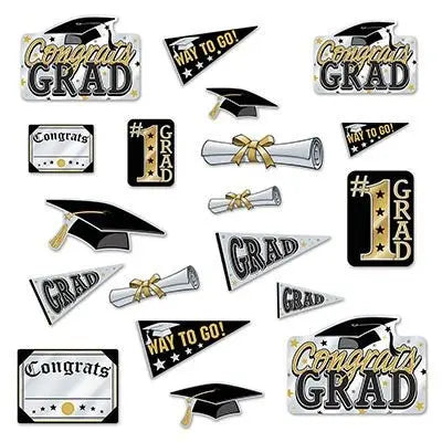 Beistle 52199 Graduation Cutouts 6"- 13" 20 Pack Beistle