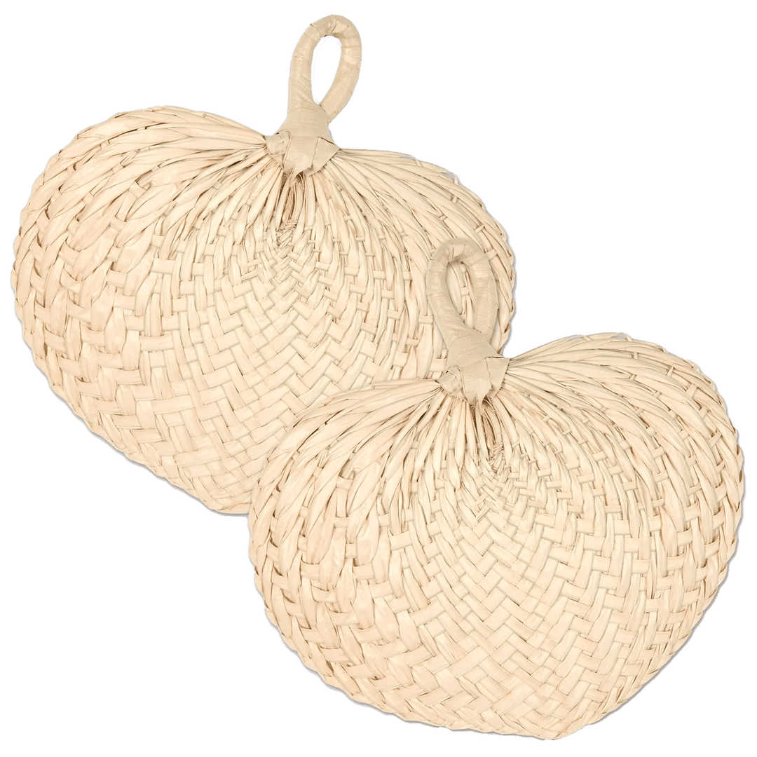 Beistle 52210 11" Raffia Fans 2 Count