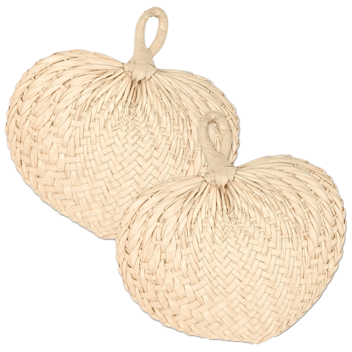 Beistle 52210 11" Raffia Fans 2 Count Beistle