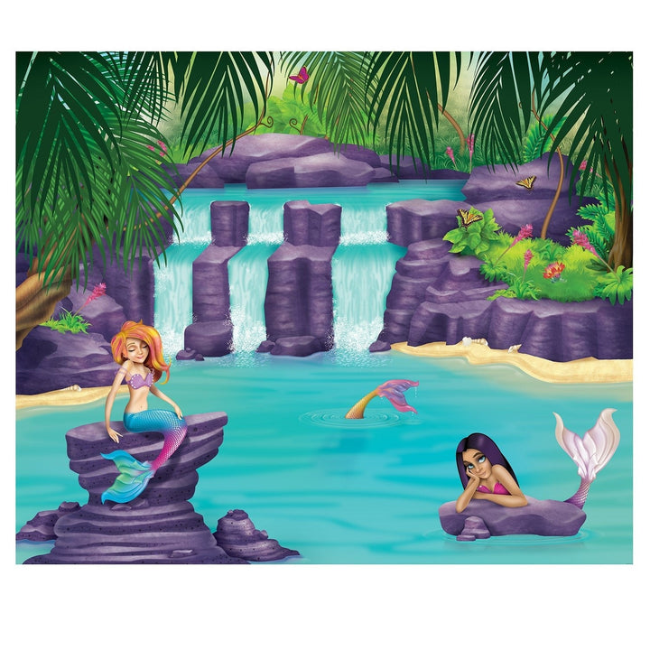 Beistle 53447 Mermaid Lagoon Insta-Mural 5' x 6' Beistle