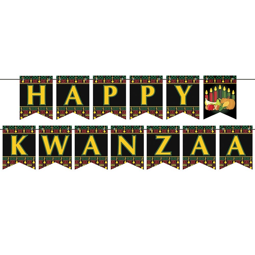 Beistle 53879 Happy Kwanzaa Streamer 6" x 7'