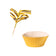 Beistle 53920-GD Metallic Gold Cupcake Liners & Picks