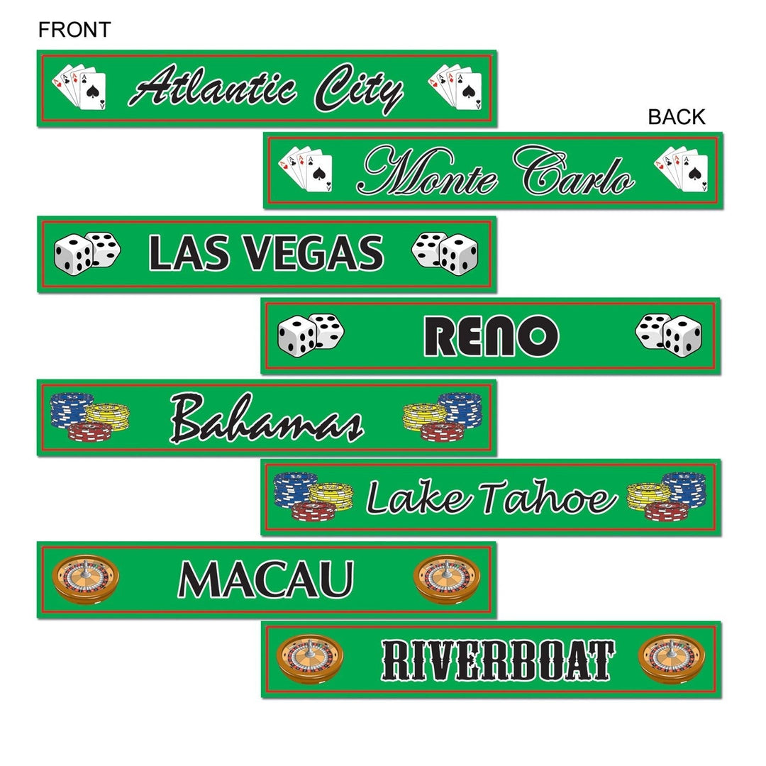 Beistle 54388 Casino Sign Cutouts 4" x 24"