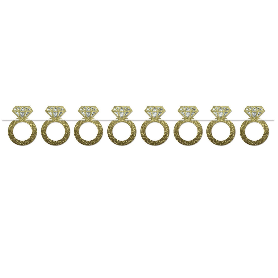 Beistle 54935 Diamond Rings Streamer 6" x 6' Beistle
