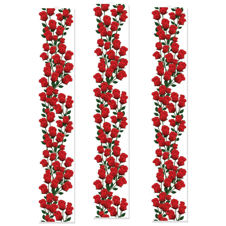 Beistle 54967 6' x 12" Rose Panels 3 Count Beistle
