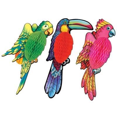 Beistle 55274 Tissue Exotic Birds 17" Beistle