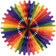 Beistle 55293-RB 25" Rainbow Tissue Fan