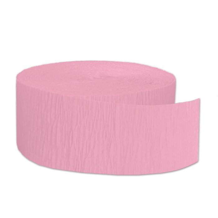 Beistle 55336-P Pink Crepe Streamer - 1.75" x 85'