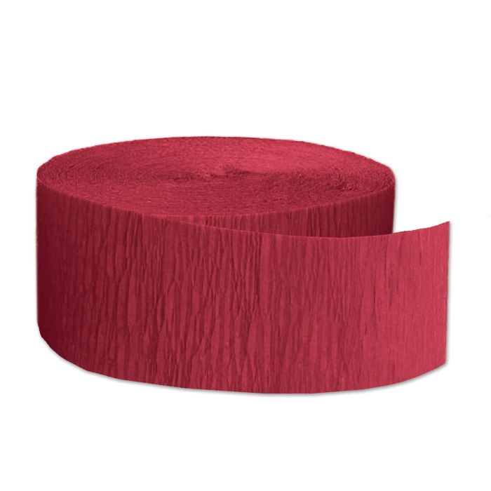 Beistle 55336-R Red Crepe Streamer - 1.75" x 85' Beistle