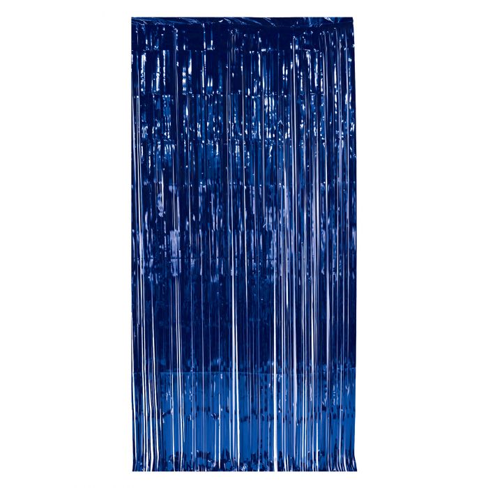 Beistle 55410-B 3' x 8' Blue Metallic Curtain Beistle