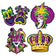 Beistle 55719 Mardi Gras Cutouts 15.5" x 16"