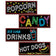 Beistle 57505 19.5" Neon Food Signs Cutouts 4/Pack