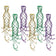 Beistle 57635-GGP Mardi Gras Shimmering Whirls 20"