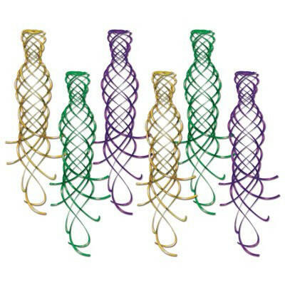 Beistle 57635-GGP Mardi Gras Shimmering Whirls 20" Beistle