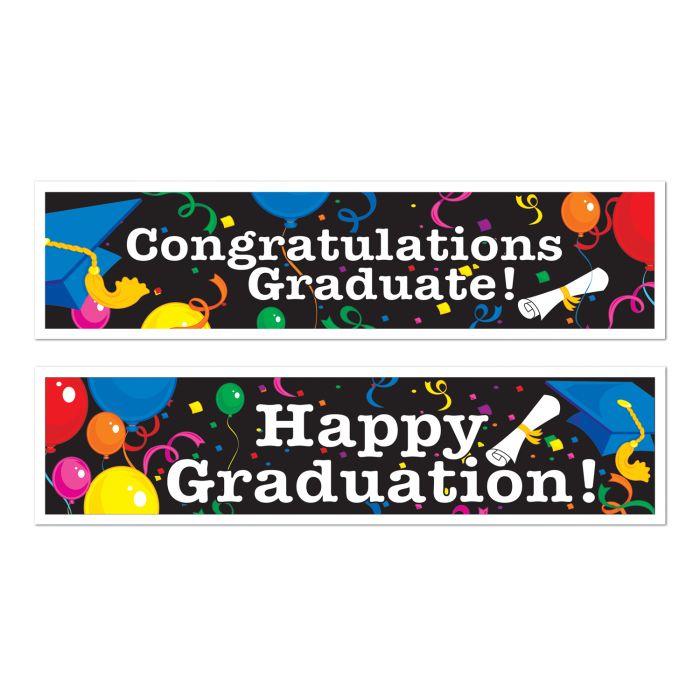 Beistle 57889 15" X 5' Graduation Banners 2/PK Beistle