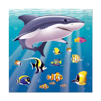 Beistle 58158 Under The Sea Beverage Napkins 16/Pack Beistle