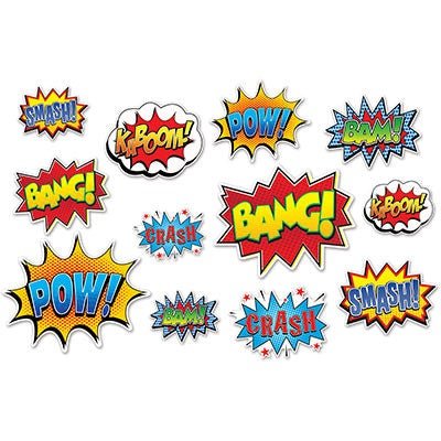 Beistle 59902 Hero Action Sign Cutouts 6"-12.5"