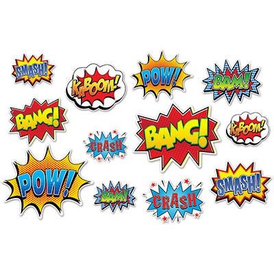 Beistle 59902 Hero Action Sign Cutouts 6"-12.5" Beistle