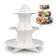 Beistle 59978-W 13.5" White 3-Tier Cupcake Stand