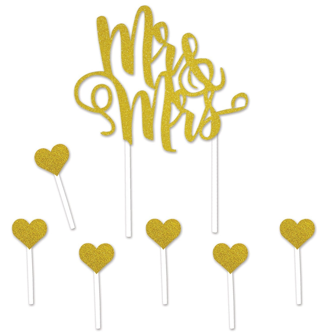 Beistle 59994 Mr & Mrs Cake Topper 5" x 8.75" Beistle