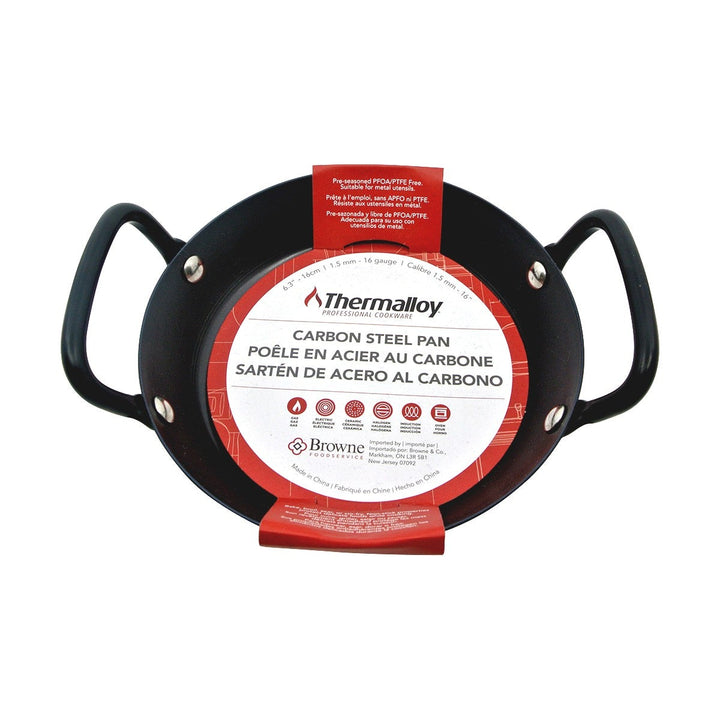 Browne Foodservice 573746 Carbon Steel 2 Handle Pan 6.3" Browne Foodservice