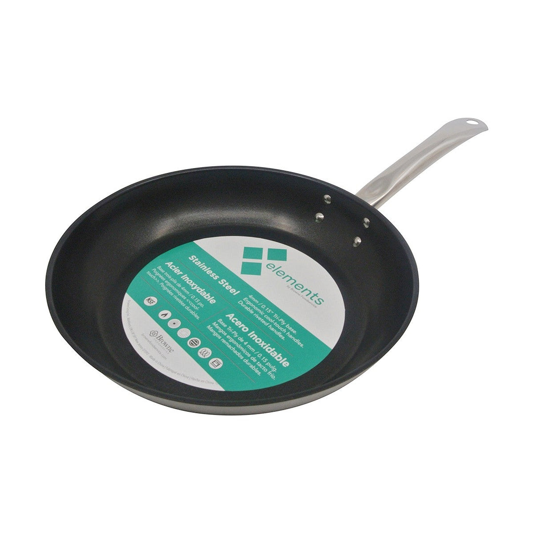 Browne Foodservice Elements 5734061 Teflon Select Stainless Steel Fry Pan 11" Browne Foodservice