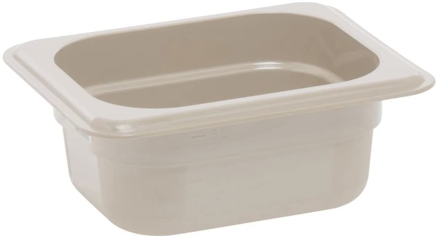 Cambro H-Pan 82HP772 1/8 Size 2" High Heat Sandstone Food Pan Cambro