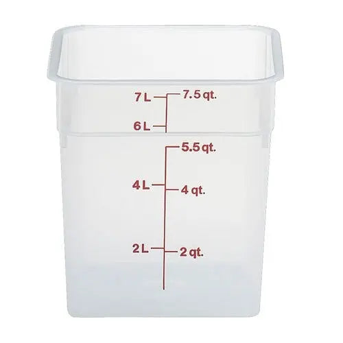 Cambro 8SFSPP-190 8 Qt Red Square Translucent Container Cambro