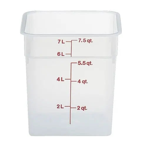 Cambro 8SFSPP-190 8 Qt Red Square Translucent Container