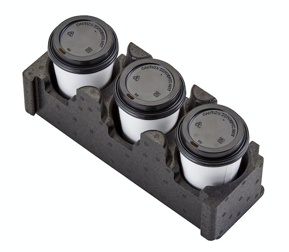 Cambro EPPBEVH5 15 Capacity: Black GoBox Beverage Holder Insert Cambro