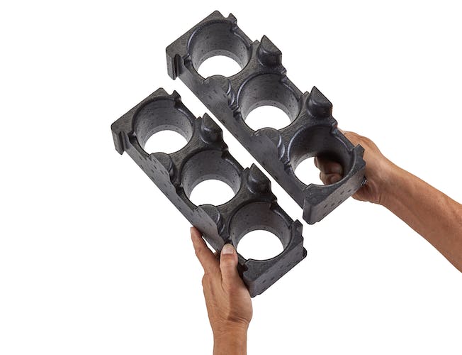 Cambro EPPBEVH5 15 Capacity: Black GoBox Beverage Holder Insert Cambro