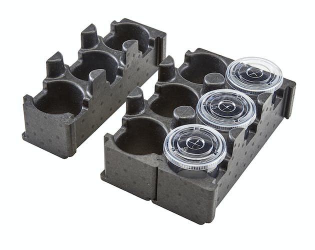 Cambro EPPBEVH5 15 Capacity: Black GoBox Beverage Holder Insert Cambro