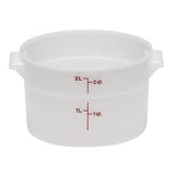 Cambro RFS2 2 Qt Round Container  White Poly