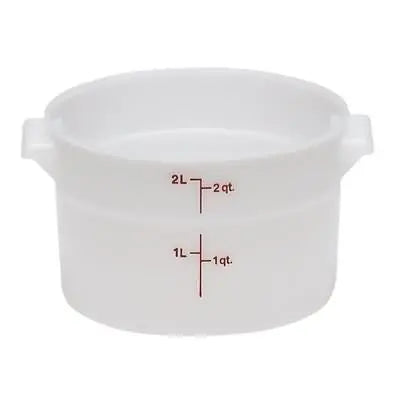 Cambro RFS2 2 Qt Round Container  White Poly Cambro